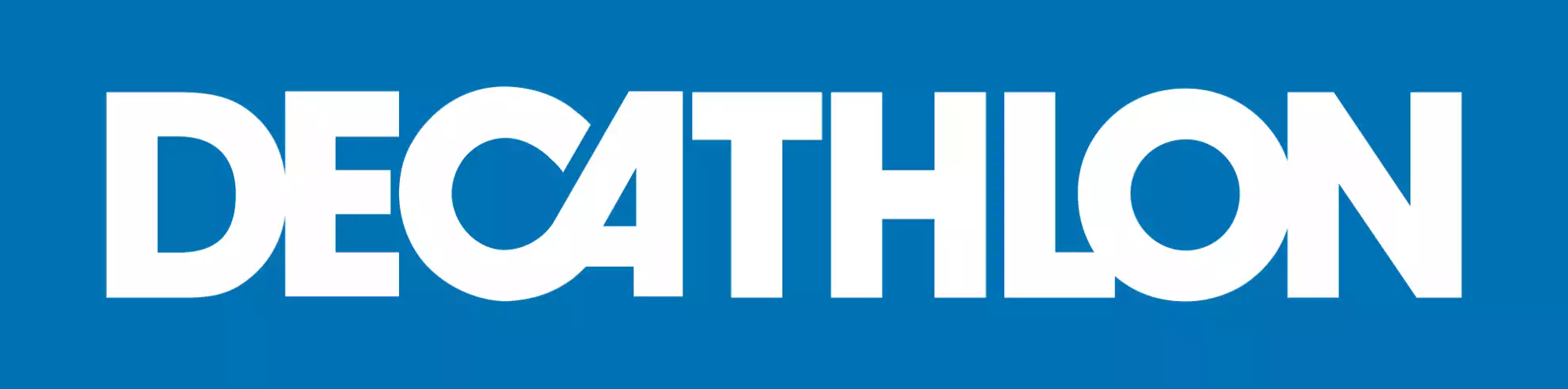 Logo Decathlon bleu sur fond blanc